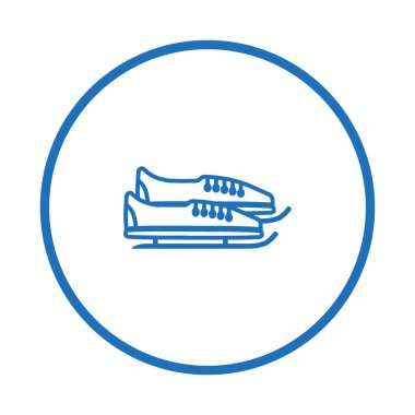 buz pateni düz simgesi, vektör çizim 