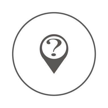 soru işareti basit simge vektör çizim