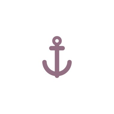 Çapa düzlüğü simgesi, vektör illüstrasyonu