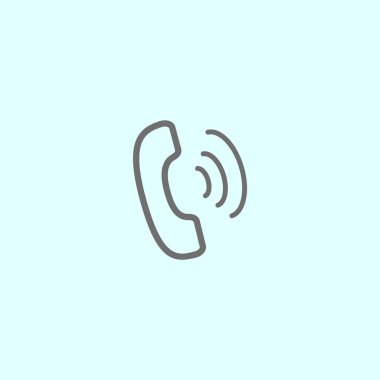 eski telefon düz simgesi, vektör, illüstrasyon 