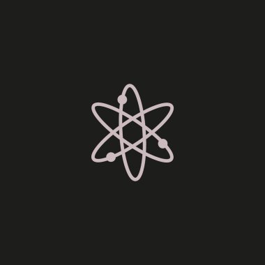 Moleküler bileşik düz simgesi, vektör, illüstrasyon