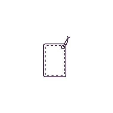 asmak etiketi düz simgesi, vektör çizim 