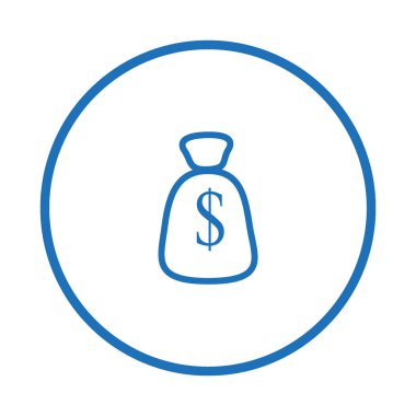 para çantası düz simgesi, iş kavramı