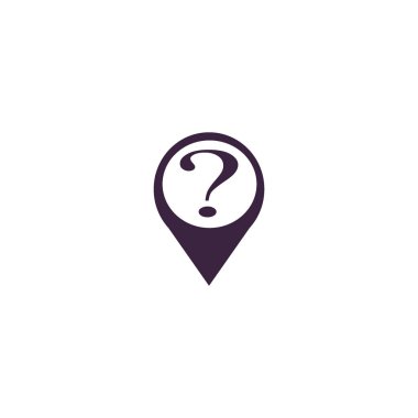 Soru işareti eğrisi simgesi logo şablonu