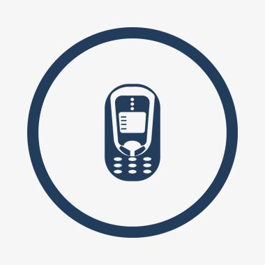 akıllı telefon düz simgesi, vektör illüstrasyonu  