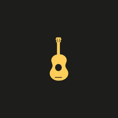 Gitar web simgesi, vektör çizim 