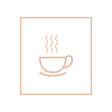 Lezzetli sıcak fincan kahve ya da çay vektör çizim