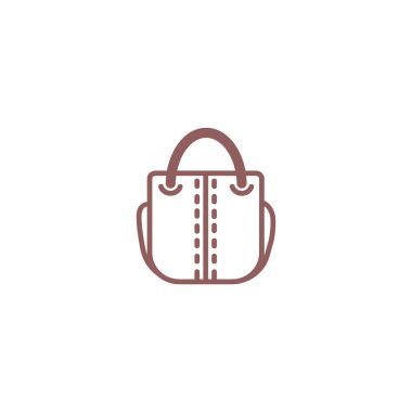 kadın el çantası düz simgesi 