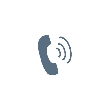 eski telefon düz simgesi, vektör, illüstrasyon 