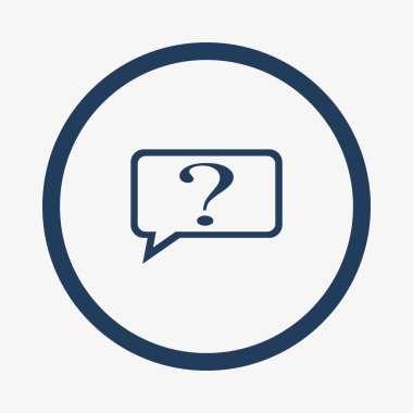 soru işareti basit simge vektör çizim