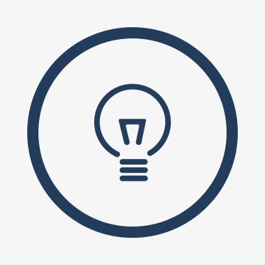 Akkor ampul düz simgesi, vektör, illüstrasyon  