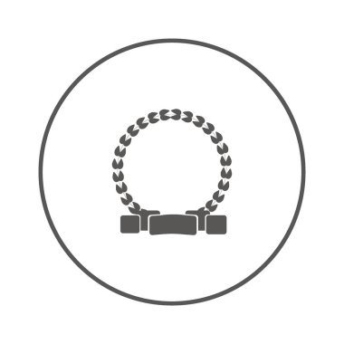 kupa düz simgesi, vektör illüstrasyonu 