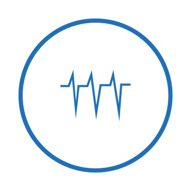 kalp kardiyogram düz simgesi, vektör, illüstrasyon