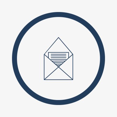 mektup zarfının minimalist vektör simgesi