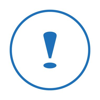 ünlem işareti basit simge vektör çizim