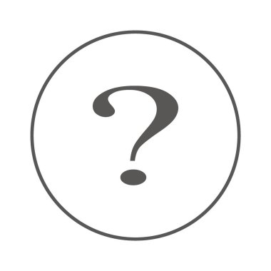 soru işareti basit simge vektör çizim