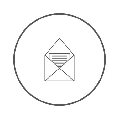 mektup zarfının minimalist vektör simgesi