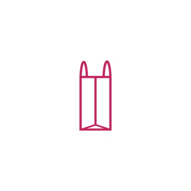 minimalist vektör simgesi alışveriş çantası