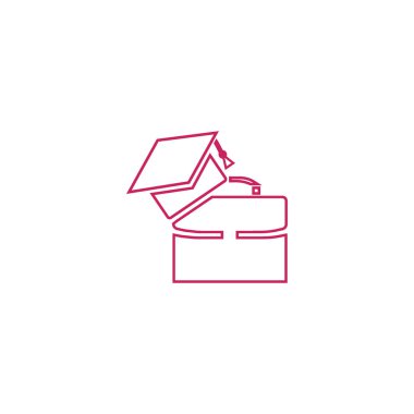 Bekarlığa veda kap Logo şablonu ile modern bavul