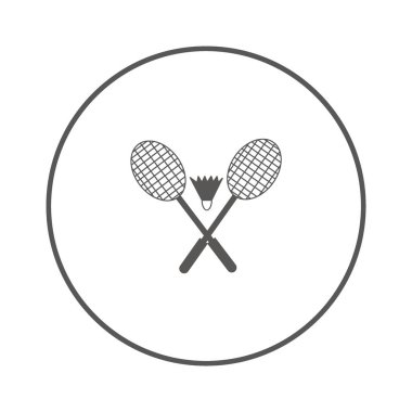 Raketleri ve raketle badminton vektör çizim için