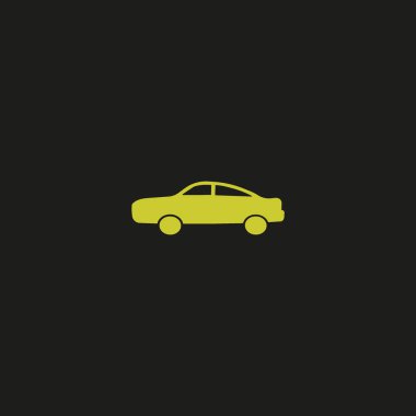 Binek otomobil minimalist vektör simgesi