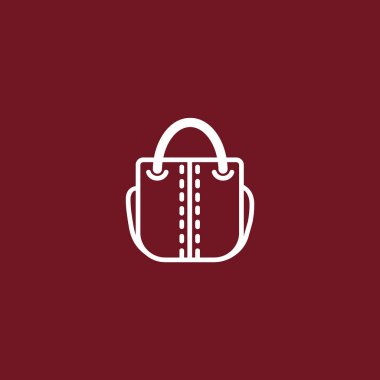 kadın el çantası düz simgesi 