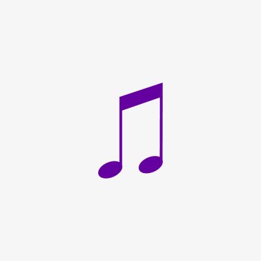 minimalist vektör simge müzik not sembolü