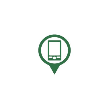 akıllı telefon düz simgesi, vektör illüstrasyonu 