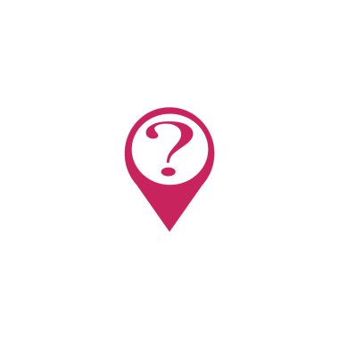 soru işareti basit simge vektör çizim