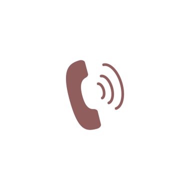 eski telefon düz simgesi, vektör, illüstrasyon 