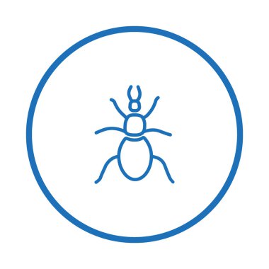 geyik böceği düz simgesi, vektör, illüstrasyon