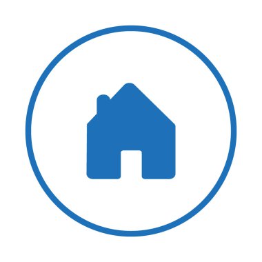 ev düz simgesi, vektör illüstrasyonu