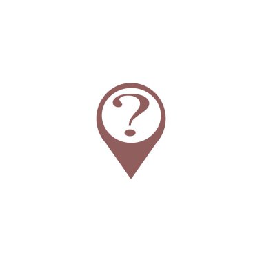 soru işareti basit simge vektör çizim