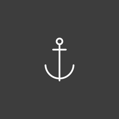 Çapa düzlüğü simgesi, vektör illüstrasyonu