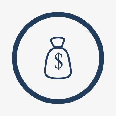 para çantası düz simgesi, iş kavramı