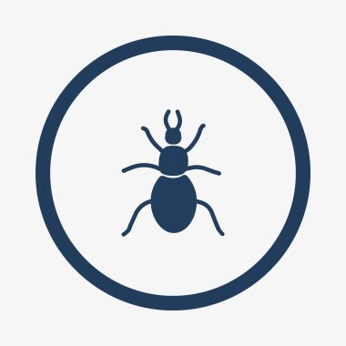 geyik böceği düz simgesi, vektör, illüstrasyon