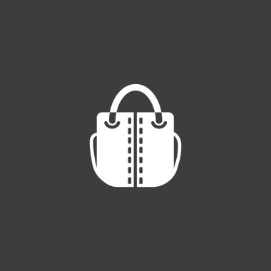 kadın el çantası düz simgesi 