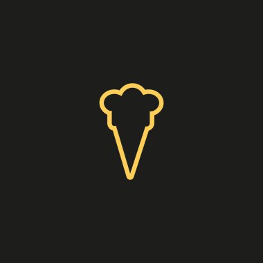 dondurma, vektör çizim minimalist simgesi