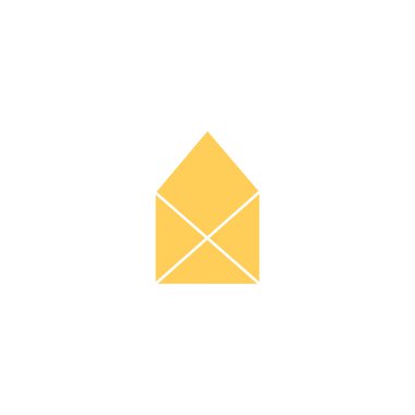 mektup zarfının minimalist vektör simgesi