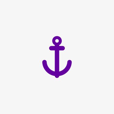 Çapa düzlüğü simgesi, vektör illüstrasyonu