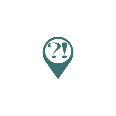 Soru işareti ve ünlem işareti vektör çizim