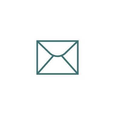 mektup zarfının minimalist vektör simgesi