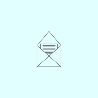 mektup zarfının minimalist vektör simgesi