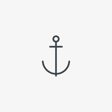 Çapa düzlüğü simgesi, vektör illüstrasyonu