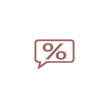 Konsept alışveriş yüzde simgesi