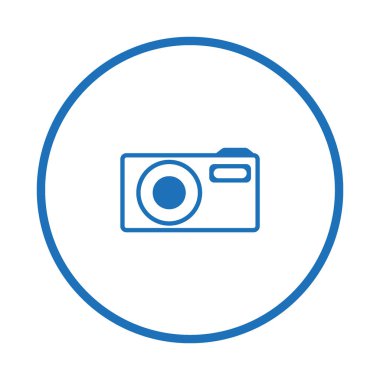 Fotoğraf makinesinin minimalist vektör simgesi