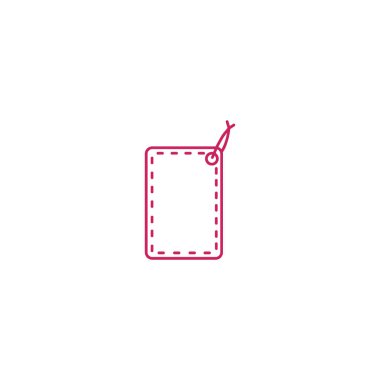 asmak etiketi düz simgesi, vektör çizim 