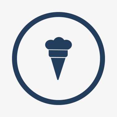 dondurma, vektör çizim minimalist simgesi