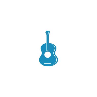 Gitar web simgesi, vektör çizim 