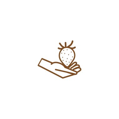 İştah açıcı çilek el vektör çizim